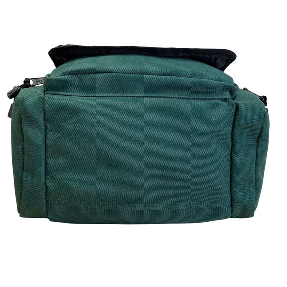 L.L. Bean Green Canvas Zippered Compartments Carry Handles AK02 Mini Duffel Bag - Picture 8 of 11